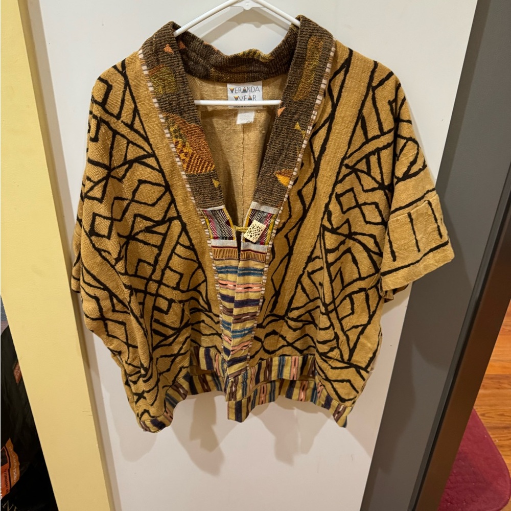 Veranda Geometric Vintage Patterned Jacket - image 1